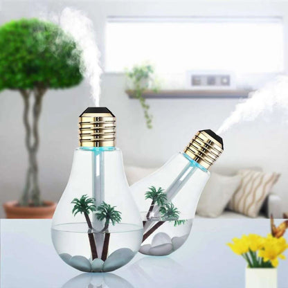 New Light Bulb Air Humidifier with 7 Color Changing LED Night Light