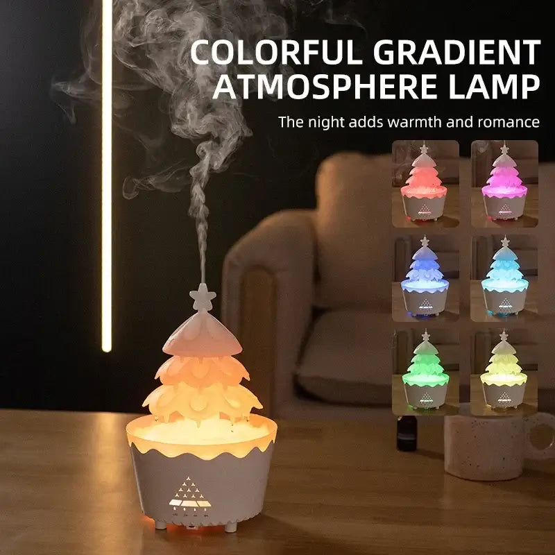 Lucky Christmas Tree Aromatherapy Diffuser with Remote Control Raindrop Air Humidifier