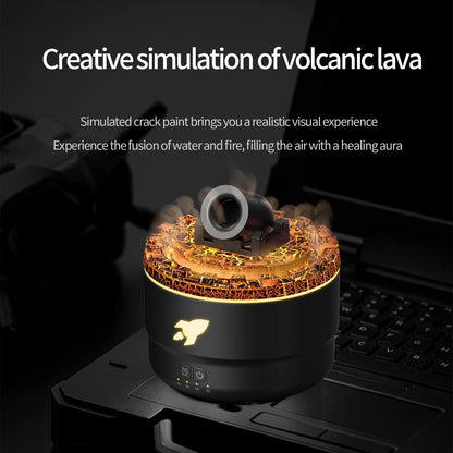 Creative Volcanic Crack Light Artillery Air Humidifier Aromatherapy Diffuser for Home Desktop Ring Spray Electric Aroma Diffuser