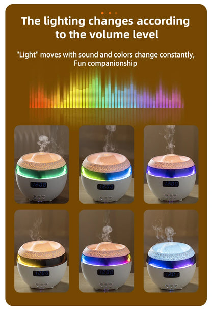 Flame Humidifier with Colorful LED Lights New Upgraded Essential Oil Diffusers, Decibel-Low Diffuser Humidifier for Home, Yoga