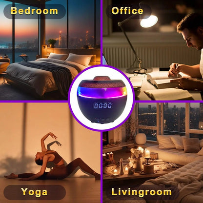 Flame Humidifier with Colorful LED Lights New Upgraded Essential Oil Diffusers, Decibel-Low Diffuser Humidifier for Home, Yoga