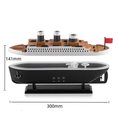 Luxury Ocean Liner Electric Aroma Air Humidifier Cruise Ship Model Aromatherapy Essential Oil Diffuser for Home Decoration