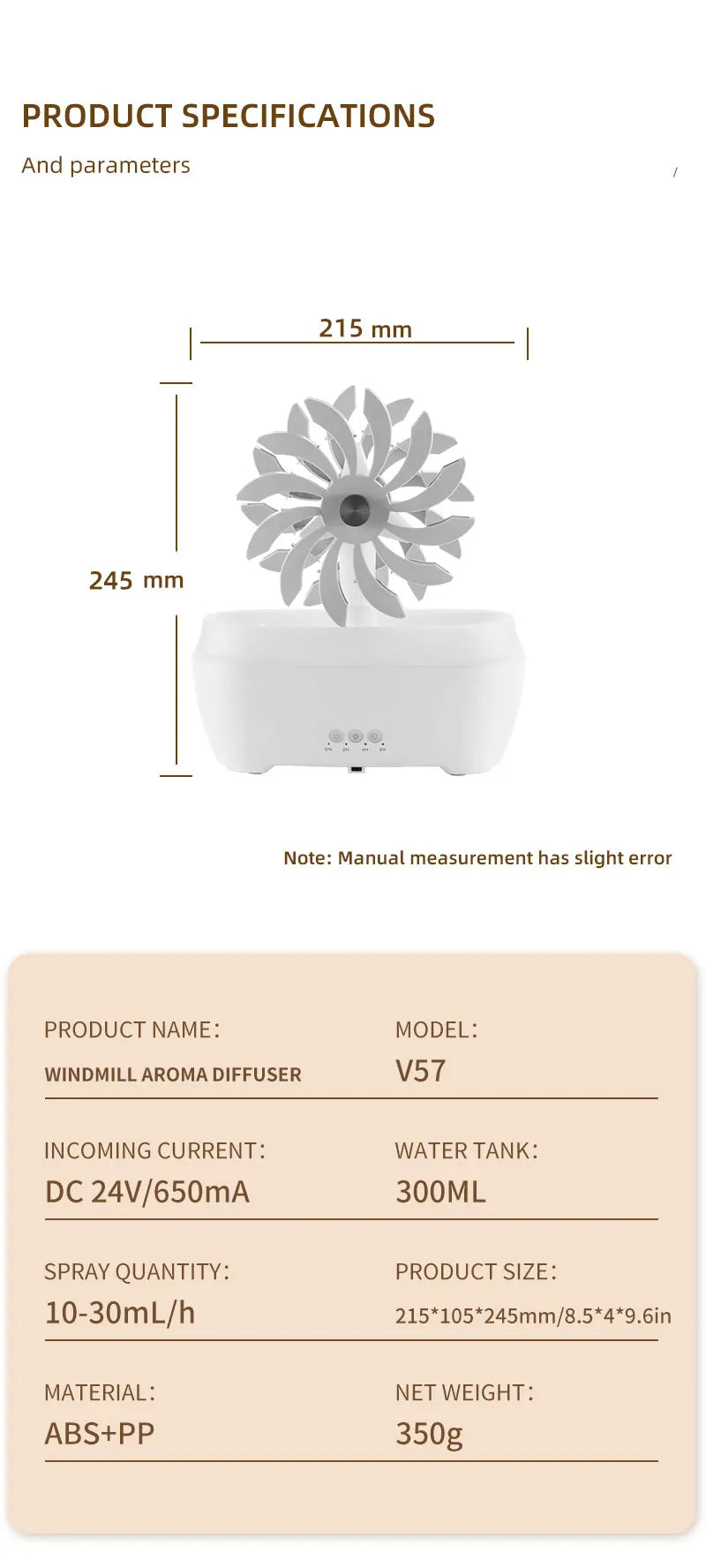 WINDMILL ATMOSPHERE LAMP Humidifier Flame Volcano Light Timer  Flame Humidifier Ultrasonic Essential Oil Diffuser