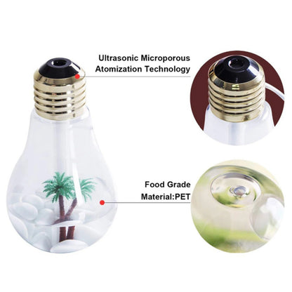 New Light Bulb Air Humidifier with 7 Color Changing LED Night Light