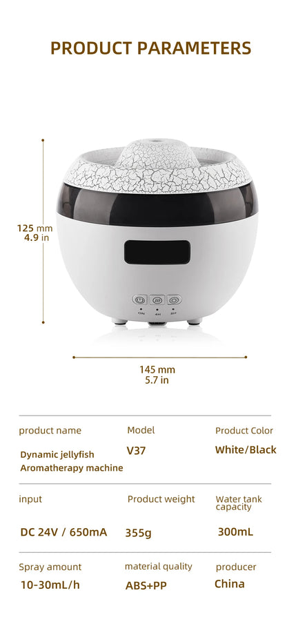 Flame Humidifier with Colorful LED Lights New Upgraded Essential Oil Diffusers, Decibel-Low Diffuser Humidifier for Home, Yoga