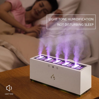 Heavy Fog Air Humidifier USB Ultrasonic Cool Mist Maker with RGB LED Lamp Follow Sound Rhythm Spray for Home Room Aroma Diffuser