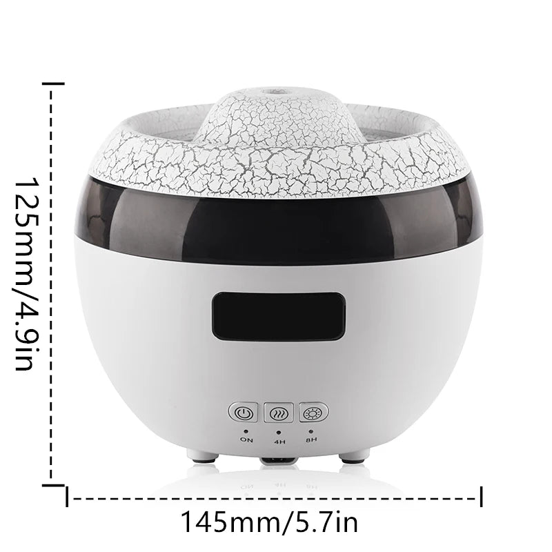 Flame Humidifier with Colorful LED Lights New Upgraded Essential Oil Diffusers, Decibel-Low Diffuser Humidifier for Home, Yoga