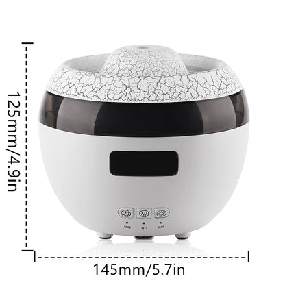 Flame Humidifier with Colorful LED Lights New Upgraded Essential Oil Diffusers, Decibel-Low Diffuser Humidifier for Home, Yoga