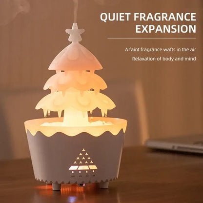 Lucky Christmas Tree Aromatherapy Diffuser with Remote Control Raindrop Air Humidifier