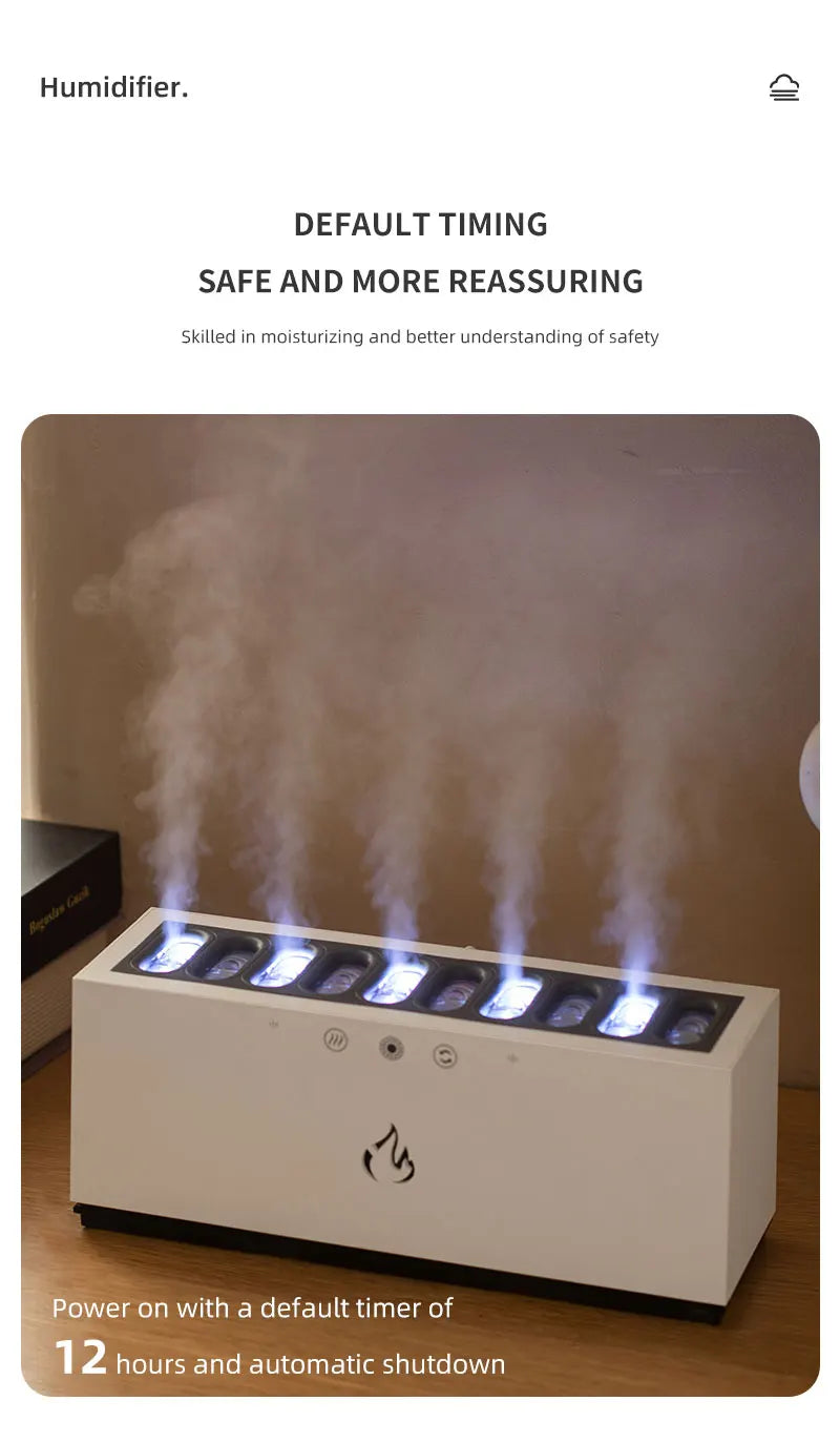 Heavy Fog Air Humidifier USB Ultrasonic Cool Mist Maker with RGB LED Lamp Follow Sound Rhythm Spray for Home Room Aroma Diffuser