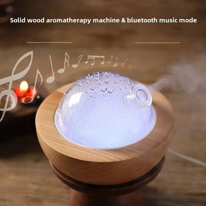 Essential Oil Diffuser Waterless Nebulizing Aromatherapy Beech Wood Glass for Home Office Gift Spa Yoga Difusor De Aroma